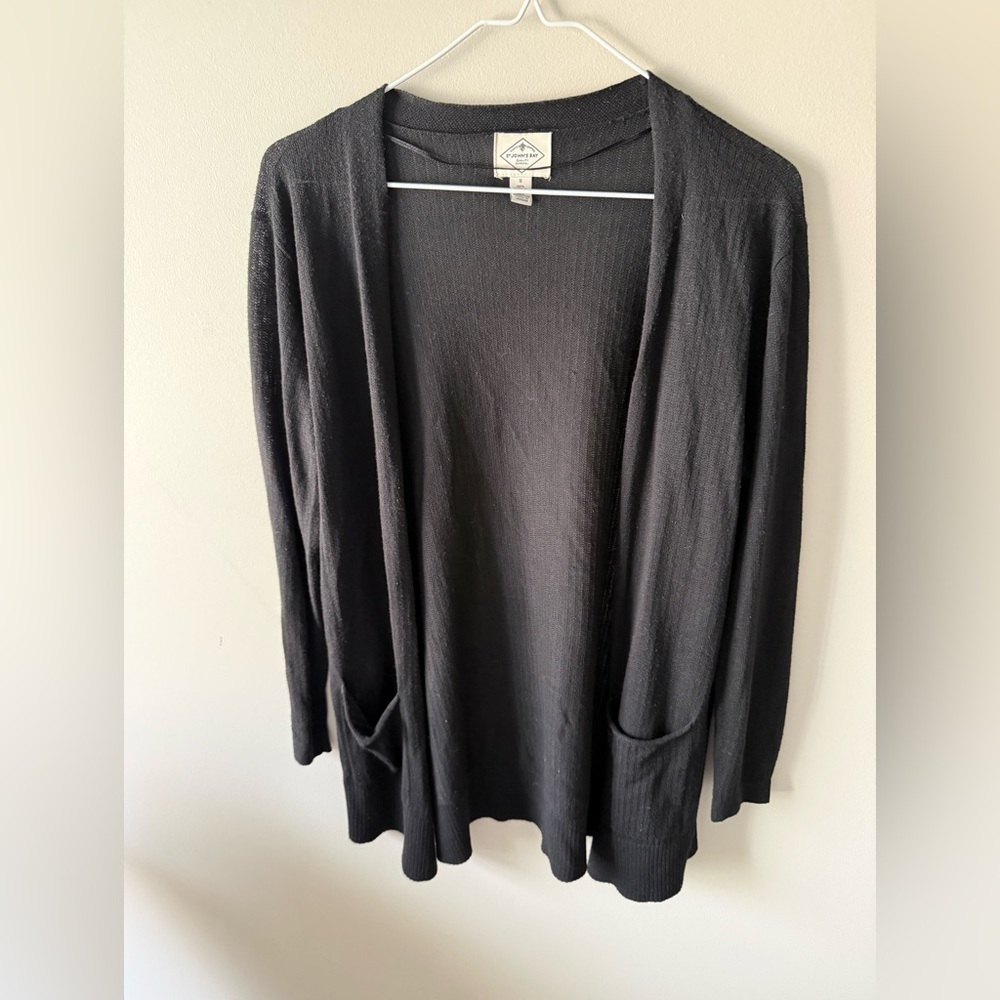 St. John's Bay Charcoal Open Front Cardigan